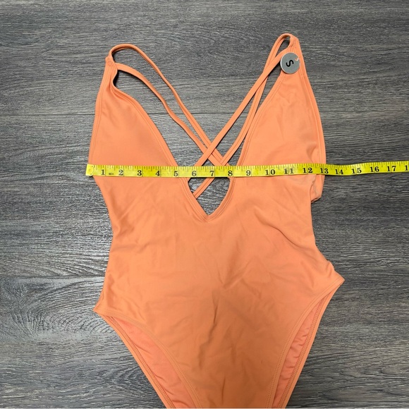 Forever 21 Orange One-Piece Swimsuit Size S NWT - Picture 2 of 8